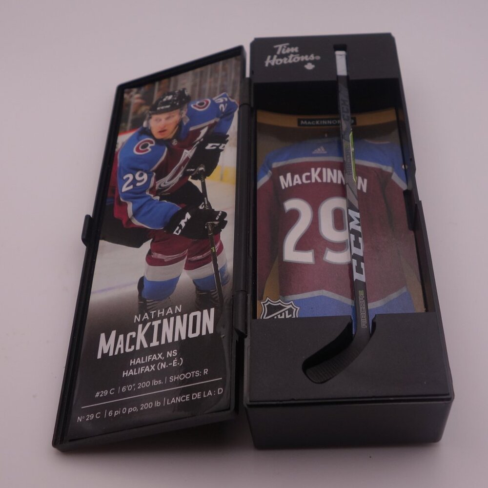 Tim Hortons Nathan MacKinnon Frameworth Sports Marketing Mini Stick with Box